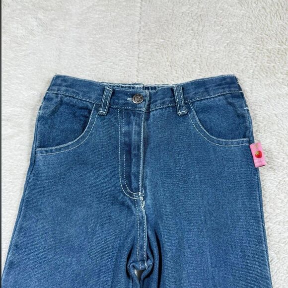 Vintage Y2K Strawberry Shortcake Embroidered Kids Bootcut Jeans - Picture 3 of 9